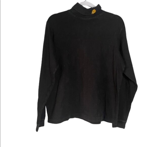 Vintage Warner Brothers Tweety Bird Black Embroidered Turtleneck Shirt - Picture 2 of 6